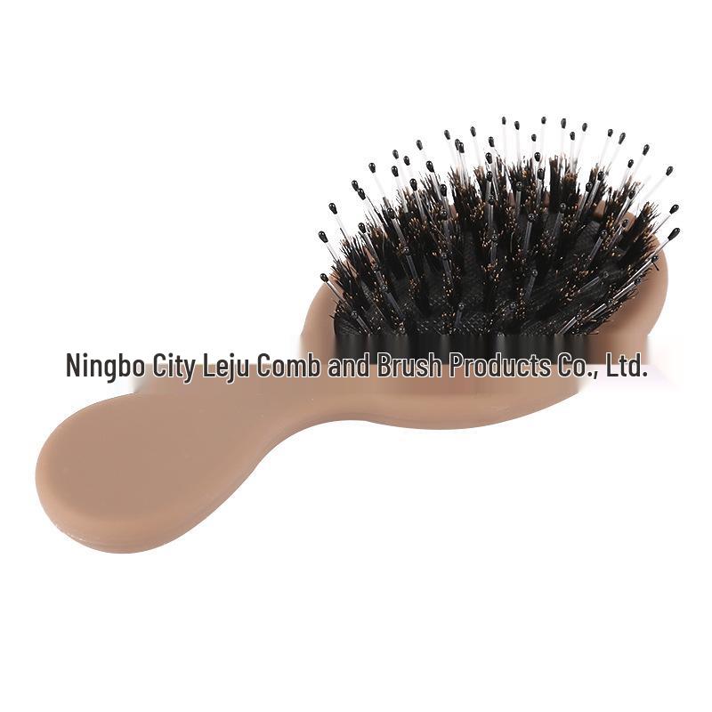 Boar Bristle Air Cushion Hair Comb - Volumizing & Smoothing for Salon Use