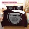 Biancheria da letto con motivo Arsenal Football Club Decorazione per la casa Regalo di compleanno (1 * copripiumino + 2 * federa, senza nucleo)