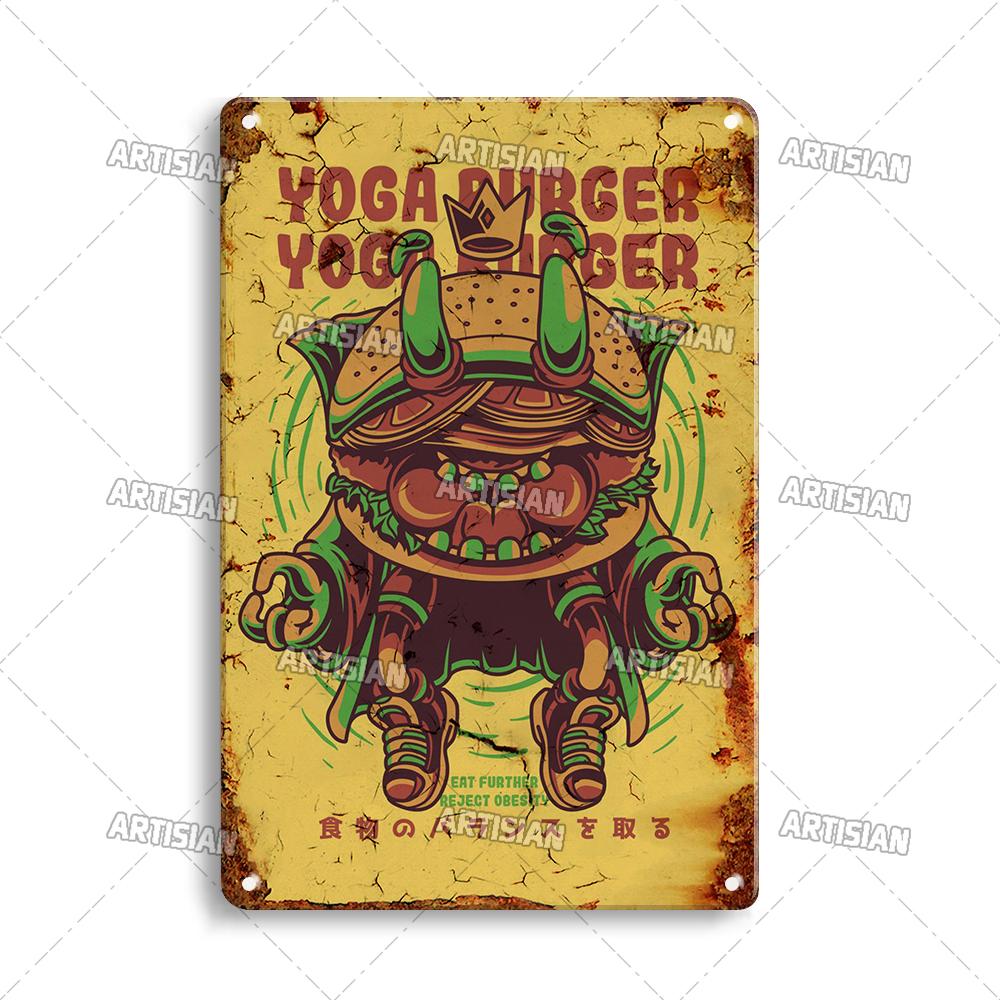Japanese Comics Metal Poster Food Metal Tin Sign Wall Plate Kitchen Man Cave Cafe Metal Plaque Rusty Industrial Decor