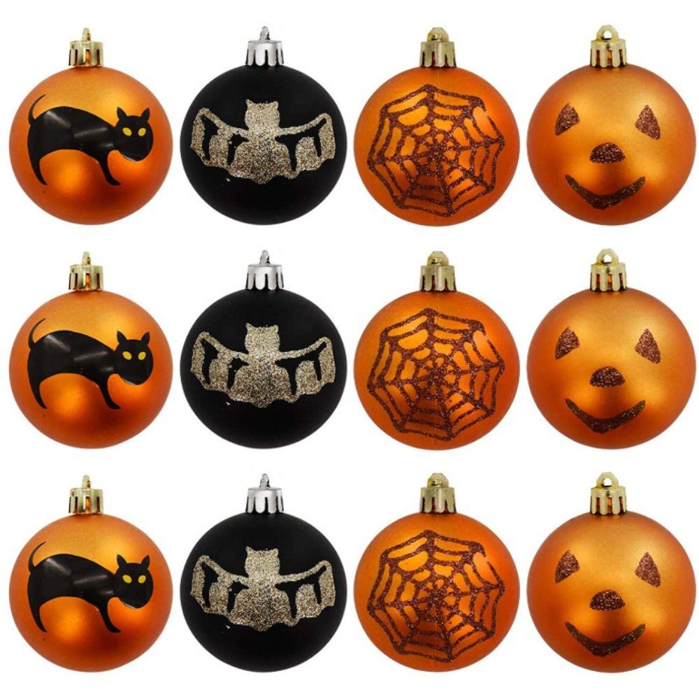 

12Pcs/set Ball Shape Xmas Ball Baubles Glittery Glittery Plastic Ball Christmas 12Pcs/set
