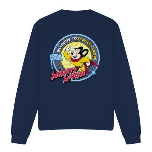Mighty Mouse Unisex Adult Planet Cheese Sweatshirt