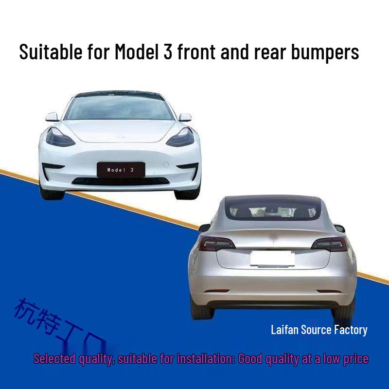 Front & Rear Bumper Kits for Tesla Model Y & Model 3, Compatible with New & Old Models Front Bumper