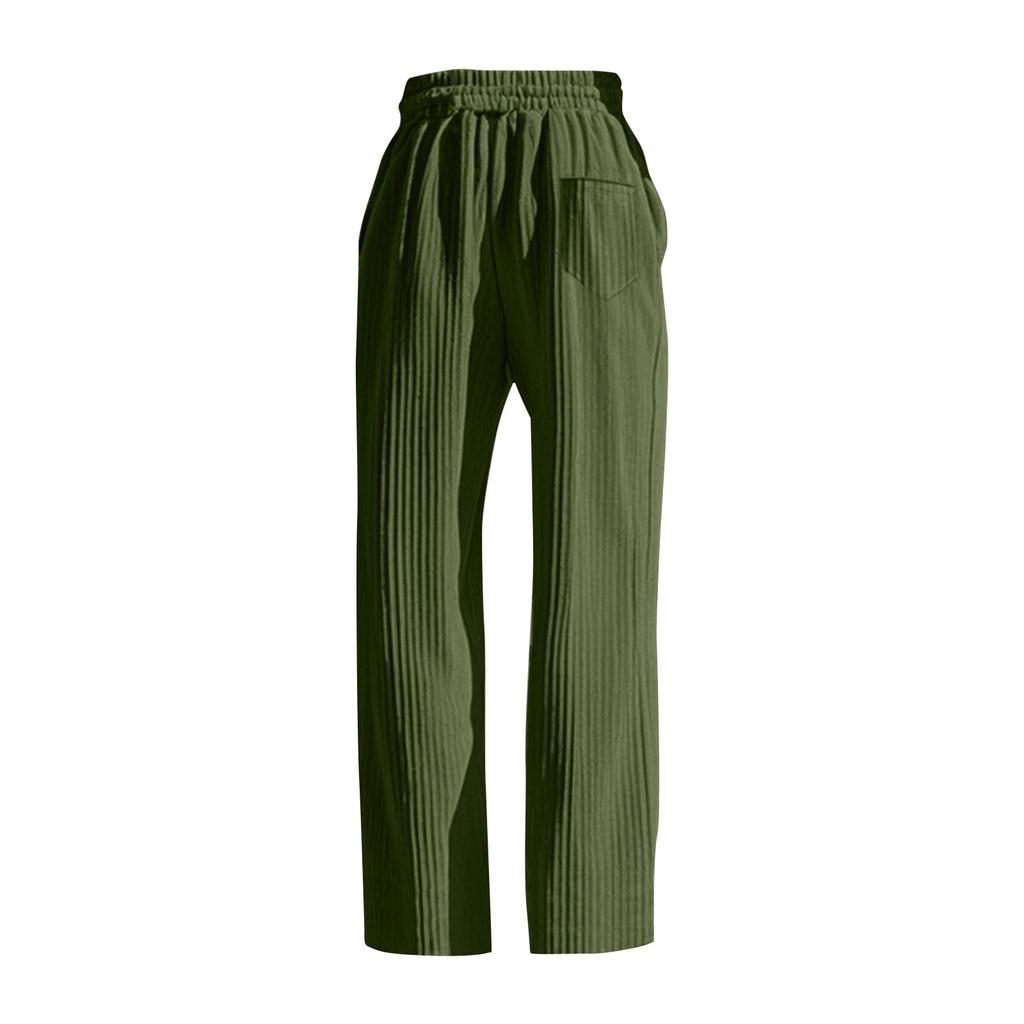 Pánské jednobarevné kalhoty se svislým pruhem, se stahovací šňůrkou, ležérní, sportovní, módní