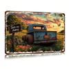 Retro Metal Wall Art Home Decor Living Room Painting 20x30cm