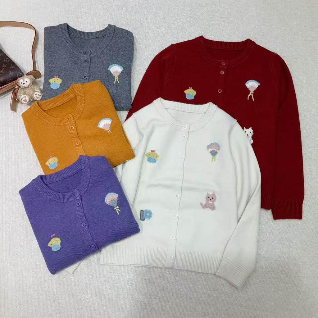 Women's Winter Mori Style Embroidered Jacquard Cardigan: Loose, Versatile, and Sweet Knitwear