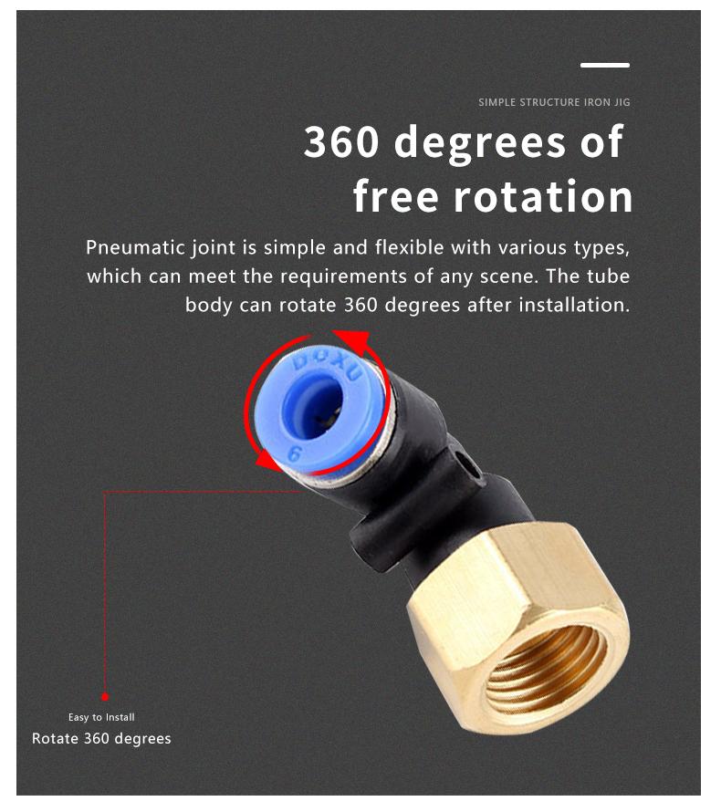 Pneumatic Air Connector Fitting PC PL 4mm 6mm 8 10 Thread M5 M6 M8 M10*1.0 M12 M14 M22 1 Way Hose Fittings Pipe Quick Connectors