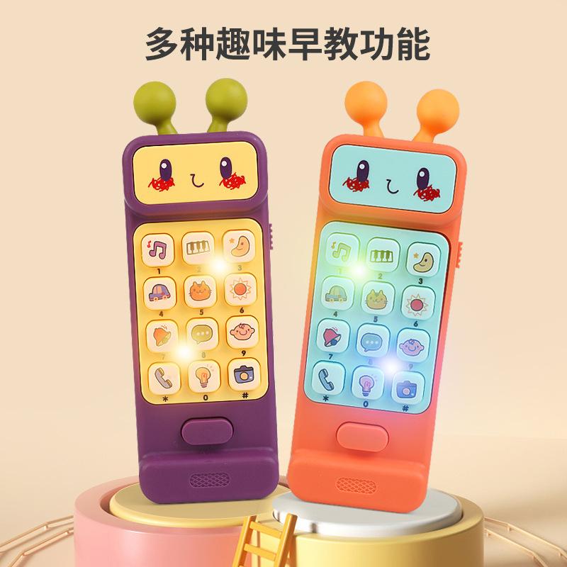 Lighting, Music, Mobile Phone Toys, Babies Can Chew Toothpaste, Baby Simulation, Big Brother Bilingual Phone Model