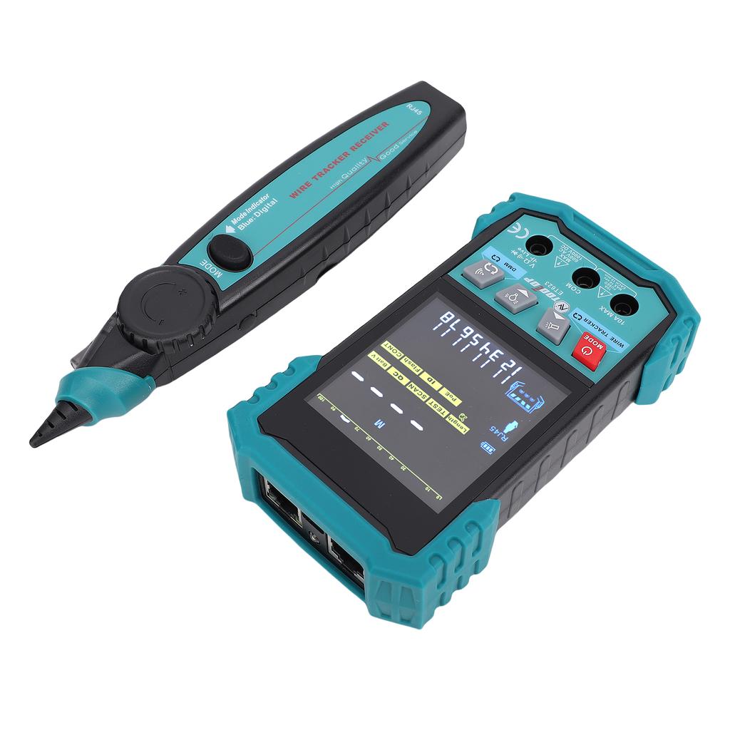 2 In 1 Network Cable Tester and Multimeter, RJ45 BNC Telephone Line Tester, Ethernet Wire Tracker with Length