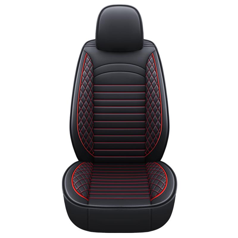 Universal Leather Car Seat Cushion - Five-Seater, Four Seasons, Full Coverage, Comfortable Style.