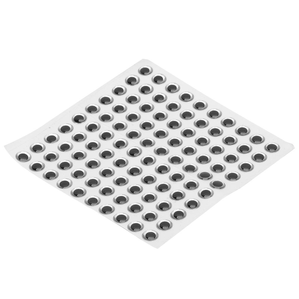 100PCS Pack Fishing Lure Eye 9mm 3D Realistic Fishing Eyes for Making Fishing BaitSilver
