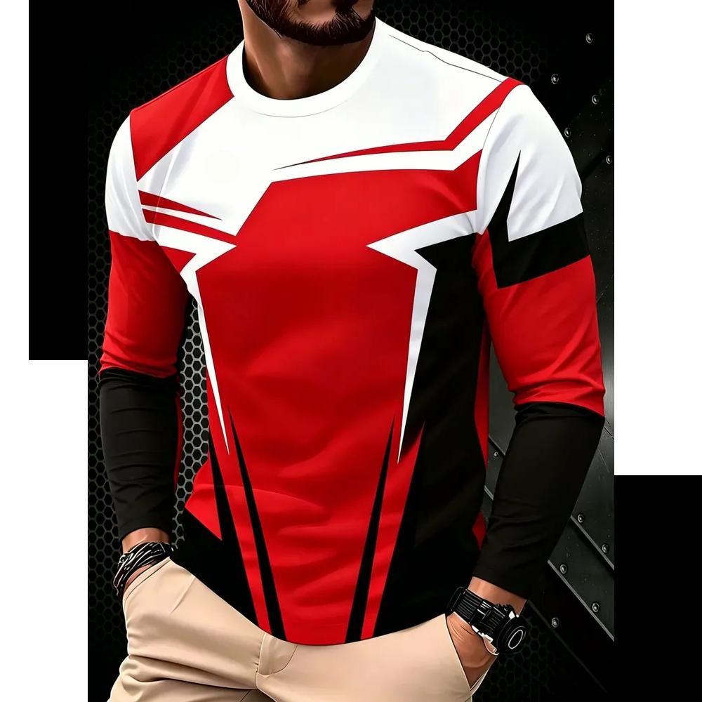 Comfortable Versatile Men's Top Casual Crew Neck Long Sleeves Loose Breathable Pullovers Long Sleeves Men’s