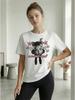 Übergroßes dickes Y2K T-Shirt mit Pinterest-Print