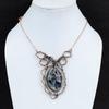 Iolite Sunstone Copper Necklace Wire Wrapped Necklace Gemstone Jewelry Adjustable Necklace Handmade Necklace For Gifts Unique Copper Jewelry
