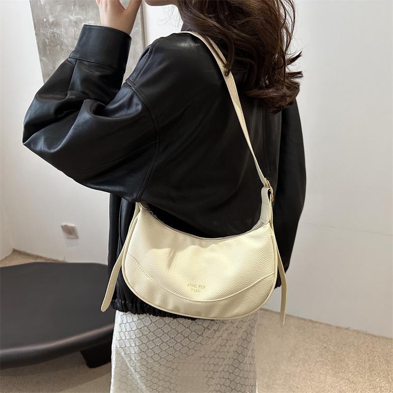 Retro bag women's 2025 new autumn shoulder bag fashion handbag casual simple personality oblique span dumpling bag