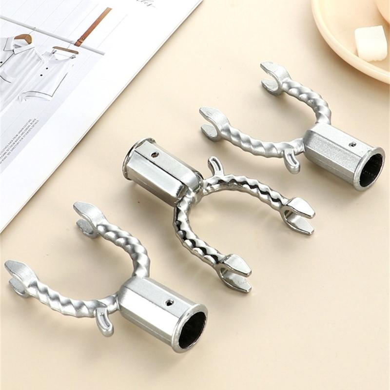 Reinforced Aluminum Alloy Laundry Hook Accessories 19mm Thickened Tube Secure Threaded Connection Home Use