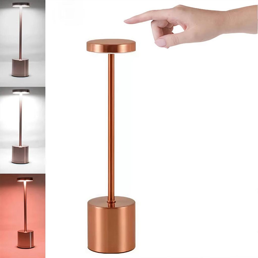 USB Rechargeable Touch Sensor LED Table Lamp,Portable Wireless Night Light for Bedroom,Reading Lamp w/Stepless Dimming for Bar