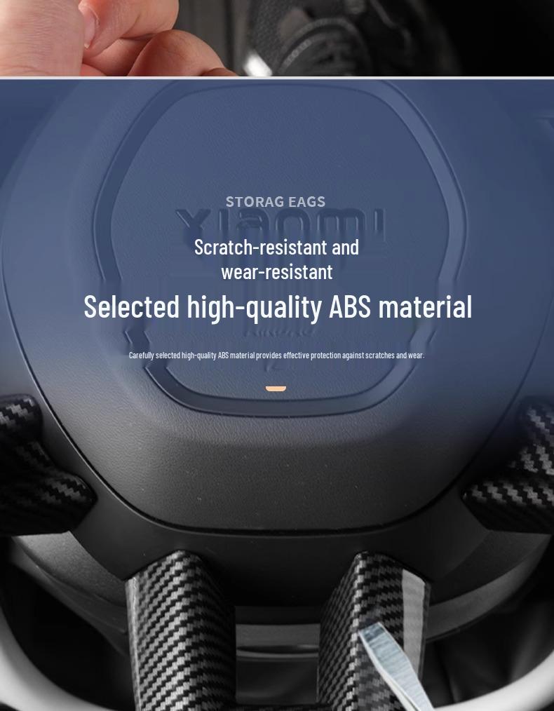 Xiaomi SU7 Steering Wheel Carbon Fiber Decorative Stickers - Car Interior Protection Accessories