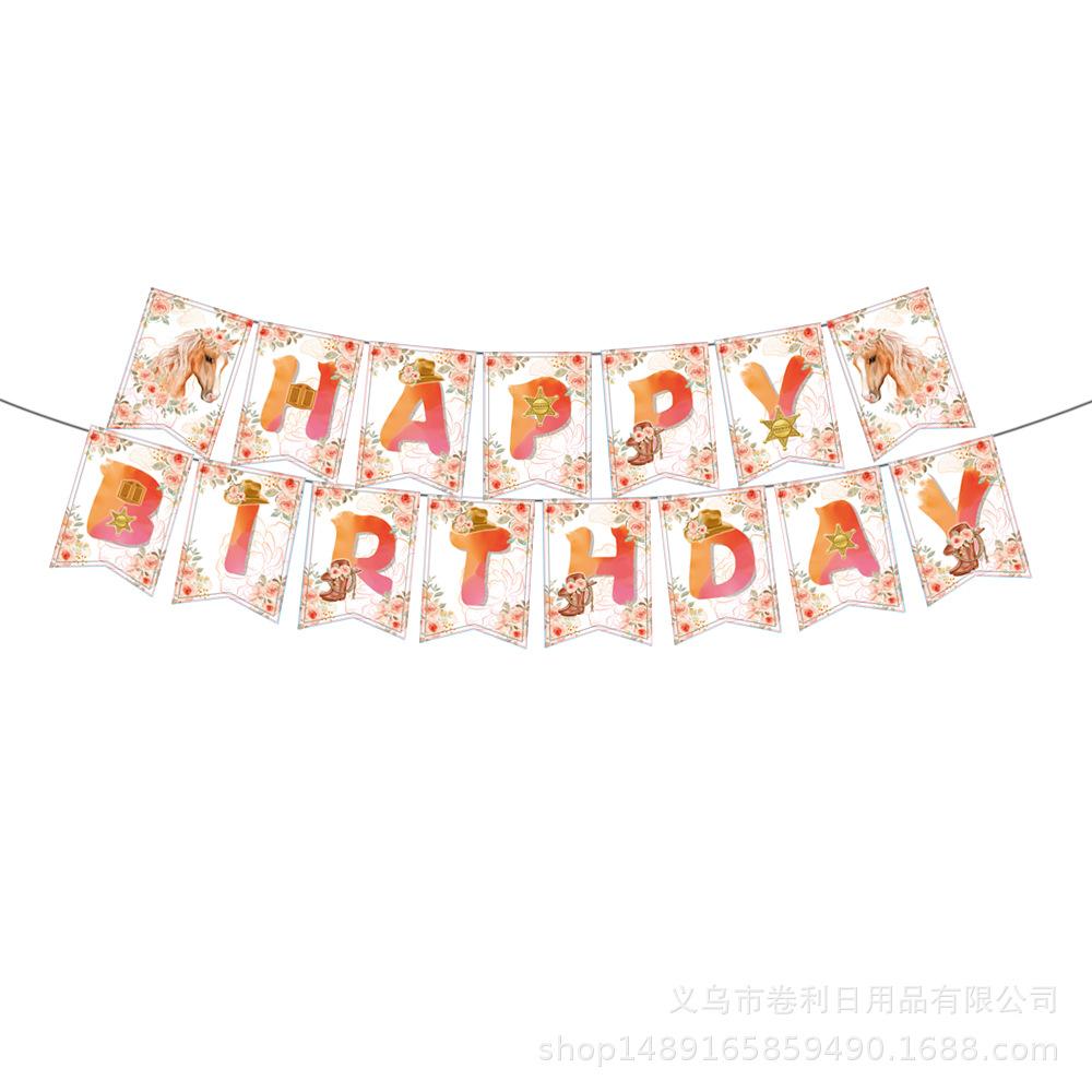 Horse Racing Themed Party Supplies Phnom Penh Horse Racing Party Decoration Banner Tableware Tablecloth Power Strip Balloon Package