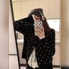 Autumn and Winter New Niche Polka Dot Knitted Cardigan Top Women's Soft Waxy Fashion Sweater Jacket
