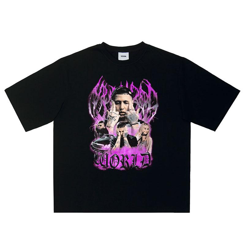 

Men TShirt Oversized Cotton Hip Hop Printed Graphic Tops Y2k Streetwear Korean Fashion Vintage Short Sleeve Tee Unisex Clothing 4XL