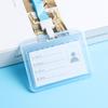 Double-Sided Transparent ID Card Holder with Lanyard for Student IDs and Bus Cards