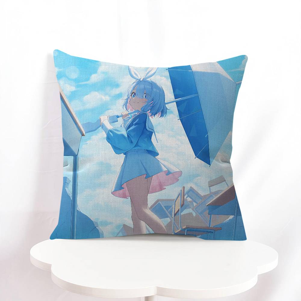 Part Three Blue Archive Anime Pillowcase Bedroom Sofa Decorative Cushion Cover With Zipper Soft Cushion Cover