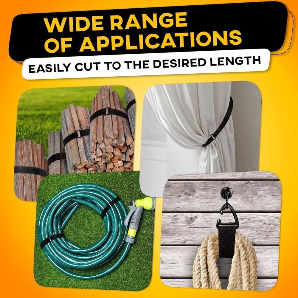 Reusable Nylon Fastening Cable Ties Hook Loop Adjustable Self-Adhesive Securing Strap Fastener Tape Cable Cord Management