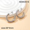 European-Style Gold-Plated Twist Hoop Earrings for Women: 2025 Titanium Steel, Simple & Versatile High-End Design