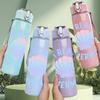 1PC I Am Really A Mermaid Quote Pattern 750ml Color Plastic Sports Water Bottle Leakproof Flip Straw Lid Suitable for Sports Office Home Use