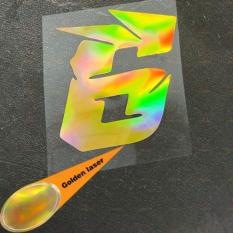 1pc Gold Laser Motorcycle Number Sticker Waterproof for Refit Motorcycle Helmet Fairing Car Window Bicycle Universal Vinyl Decal