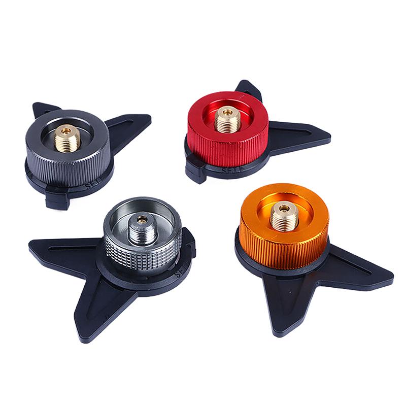 Butane Adapter Gas Refill Adapter With Bracket Outdoor Camping Stove Gas Cartridge Head Conversion Adapter Gas Refill Adapter