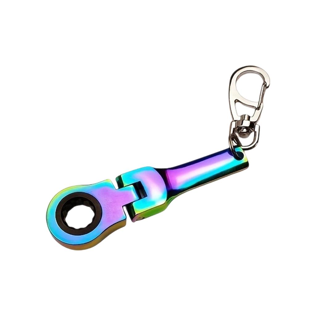 10mm Ratchet Keychain, Adjustable Quick Release Keyring Tool, Creative Pocket Gift for Men