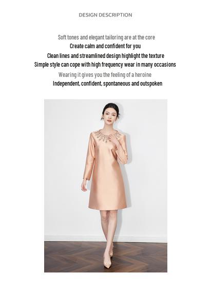 Elegant Diamond Hand-Stitched Evening Dress for Socialite Women