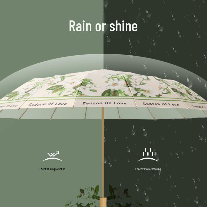 Nan Qiao 16-Rib UV Protection Tri-Fold Umbrella