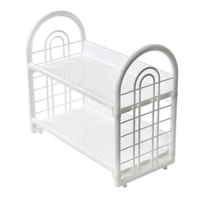 Étagère de Rangement de Bureau Simple Double Couche Mini Bibliothèque de Rangement pour Dortoir Bureau