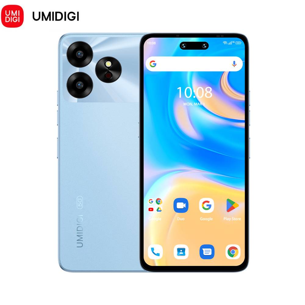 

[Мировая премьера] Смартфон UMIDIGI G6 5G, Android 13, NFC, Dimensity 6100+, 50 МП, 6 ГБ, 128 ГБ, 5000 мАч, 6,57 дюйма, 90 Гц, сотовый телефон 6G+128G синий