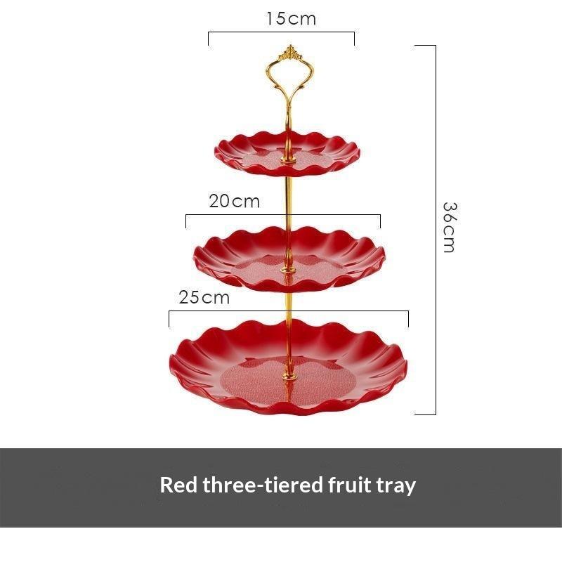 3-Layer Cake Rack Fruit Rack Luxury Nordic Style Dessert Snack Candy Buffet Stand Wedding Dim Sum Plate Wedding Candy Display