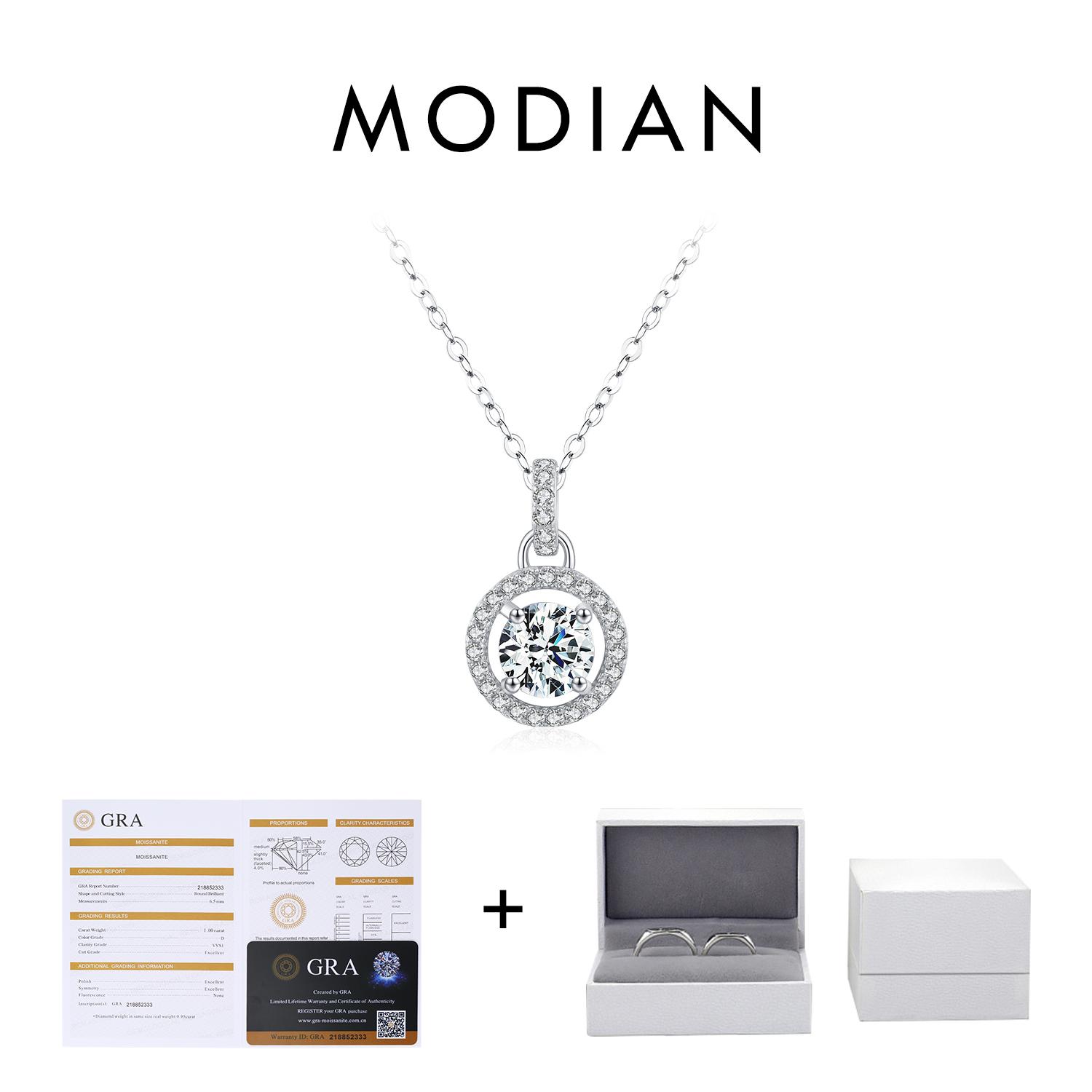 

Modian 1 Karaat D Kleur Муассанит Вешалка Ketting Voor Vrouwen Стерлинговый Зильверен 925 пробы Bruiloft Bruids Fijne Sieraden Met Certificaat серебряный