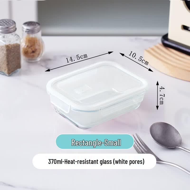 Ru Han Transparent Glass Divided Lunch Box