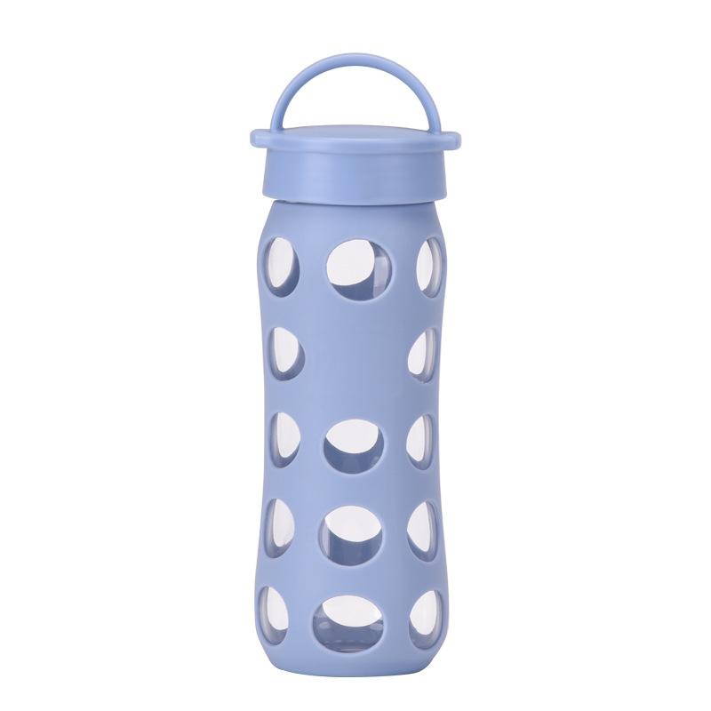 Large Capacity High Borosilicate Thermal Insulation Silicone Sleeve Glass Unisex Student Portable Water Cup