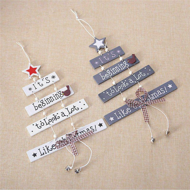 Exquisite Christmas Wooden Pendant Ornament For Elegant Home Party Decor