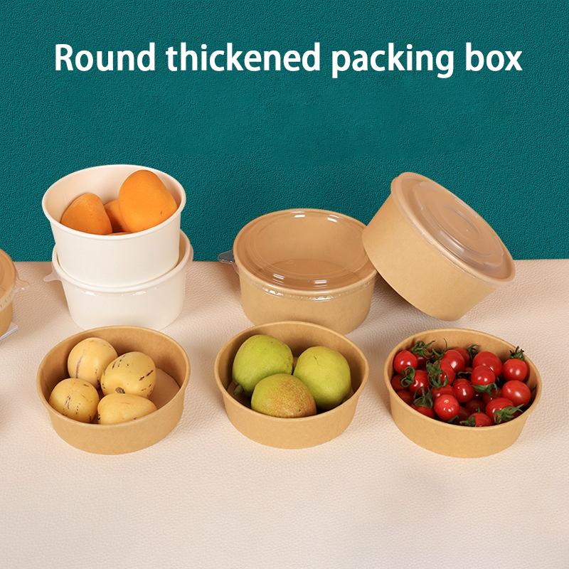 50-Pack 500Ml 750Mldisposable Salad Bowls - Kraft Paper Bowls With Transparent Lids Multiple Options
