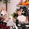 1PC Cute Christmas Tree Decor Xmas New Year Xmas Party Decor Wooden Plush Deer Pendant