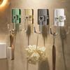 Luxury Bathroom Wall Mounted Light Row Hook Acrylic Key Coat Towel Hanger No Drilling Rack Strong Self Adhesive Holder Accessori