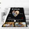 Valentine's Day Personalized Flannel Blanket With Your Photos for Boyfriend Girlfriend Wife Husband Couple Anniversary Gifts