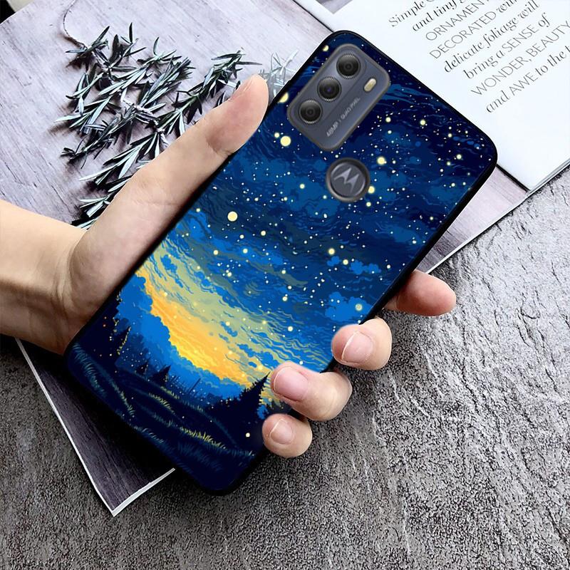 Aesthetic Night Starry Sky Phone Case For Moto G84 G22 G32 G42 G52 G62 G53 G72 G60 G60S G100 G10 G20 G30 G13 G50 G 5G G Pure