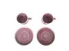 COFFEE CUPS WITH SAUCERS SET FOR COFFEE AND TEA 200 ml PLUM Ø 8.5 cm