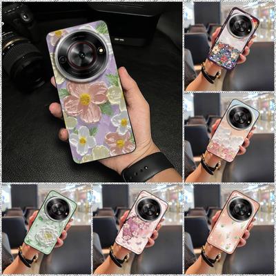 Wasserdichte TPU-Handyhülle für ZTE Blade A75 5G/Nubia Focus 5G/Calf 5G Rückseite Schutzhülle Niedlich Blume Graffiti Cartoon