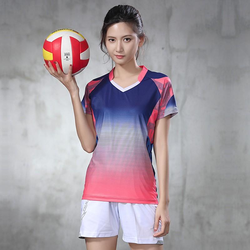 Quick Dry Short Sleeve Sport Shirt Set Men Women Badminton Table Tennis Volleyball