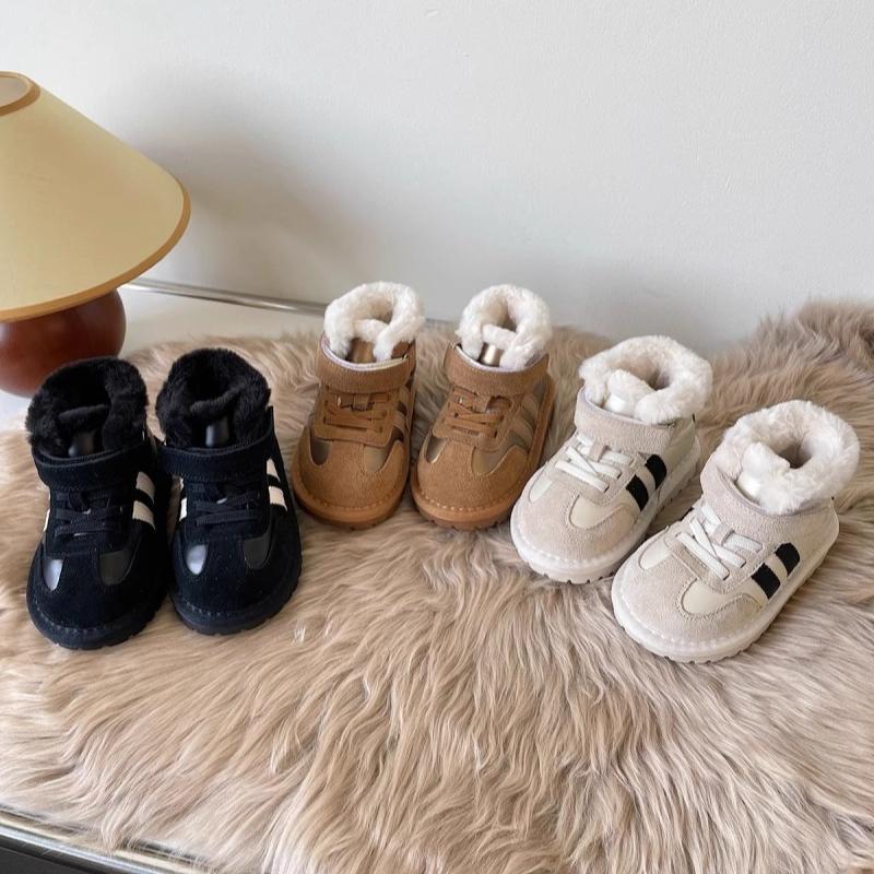 Ghete Scurte pentru Bebeluși pentru Copii Iarnă Plus Catifea Pantofi Groși din Bumbac pentru a Menține Caldura Pantofi de Zăpadă Anti-lovire pentru Copii Băieți